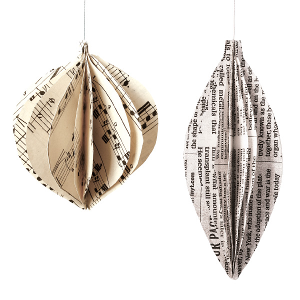 How to make easy DIY Christmas Decorations with Newspaper
