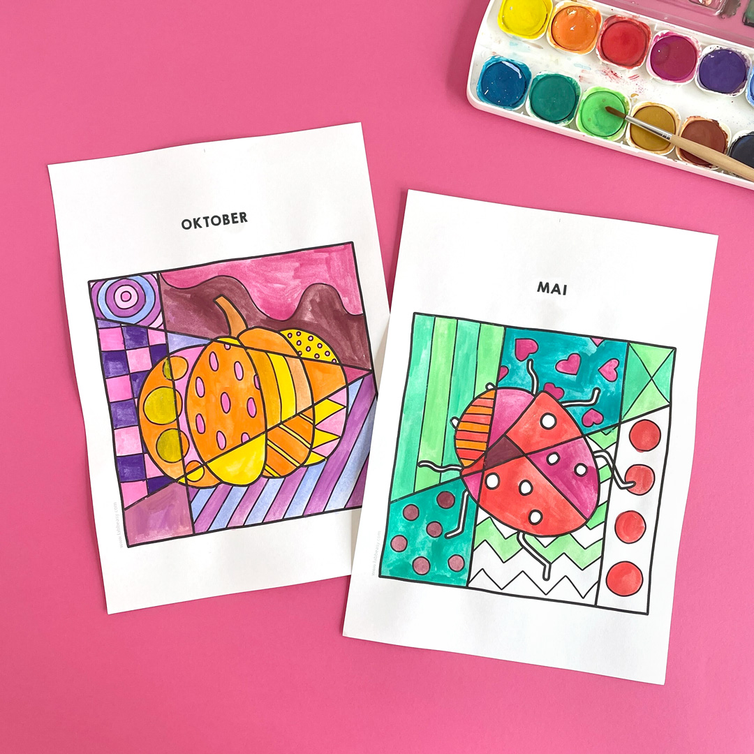 Pop-Art Calendar: A Colorful and Creative Way to Learn about Patterns and Months