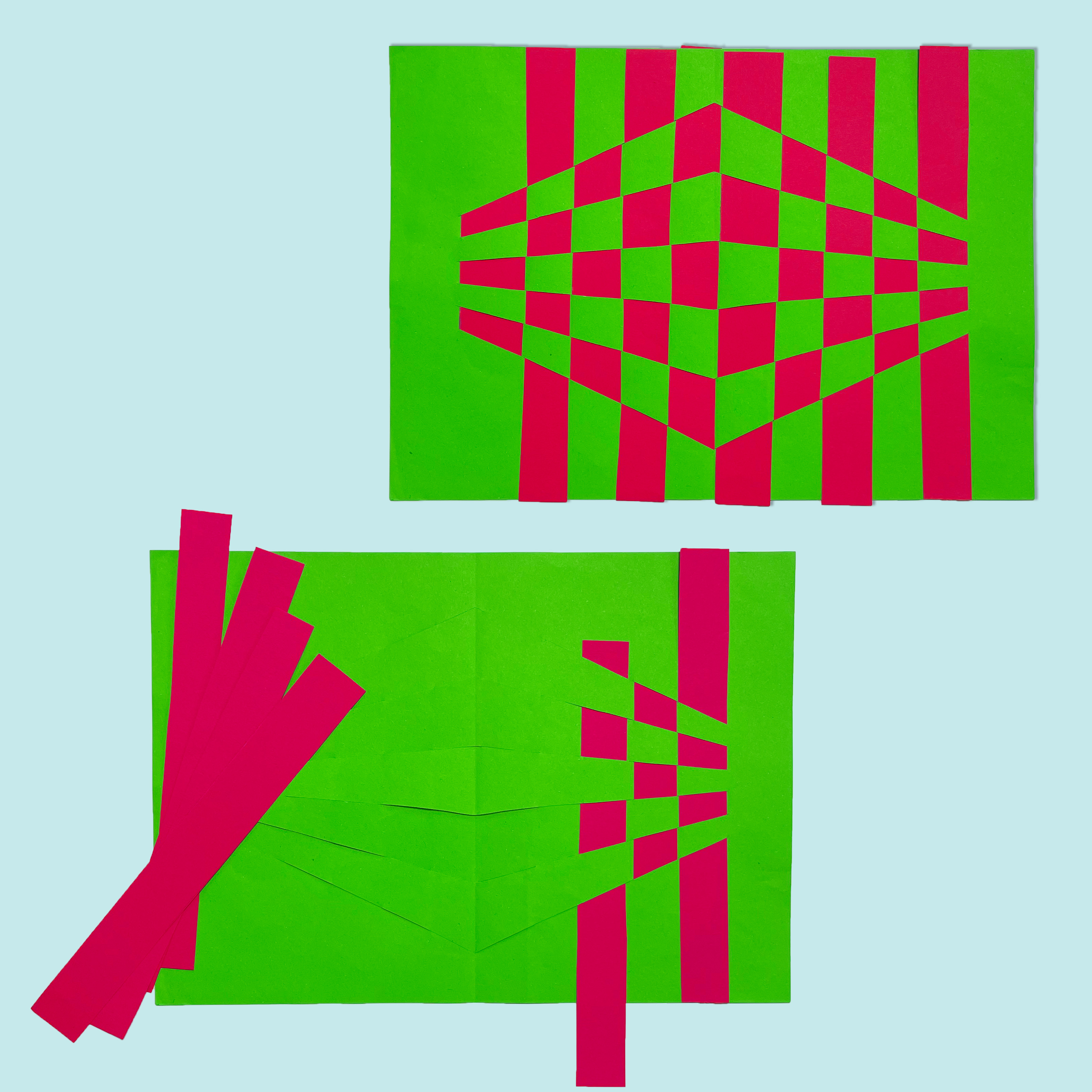 How to make Op-Art - Paper Weavings