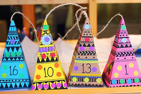 How to Craft a Joyful Advent Calendar with Pyramid-Shaped Boxes