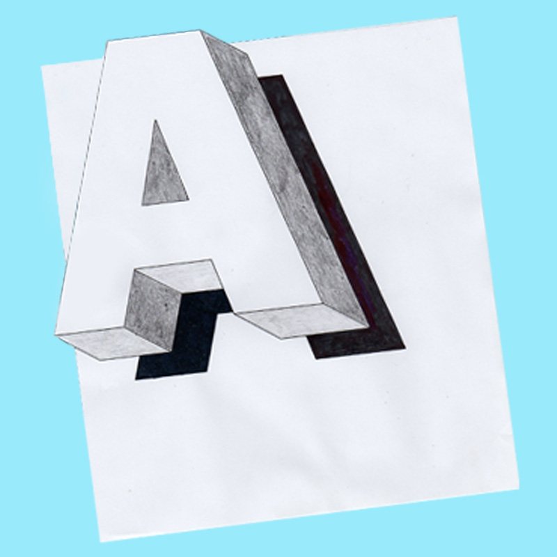 Floating Letters: A Cool Way to Learn about Optical Illusions and Perspective Drawing